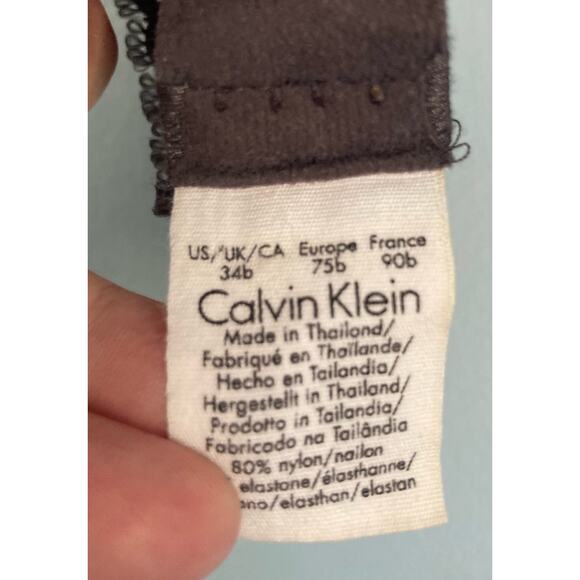 Calvin Klein Push Up Strapless Bra 34B Dark Gray - Picture 7 of 9